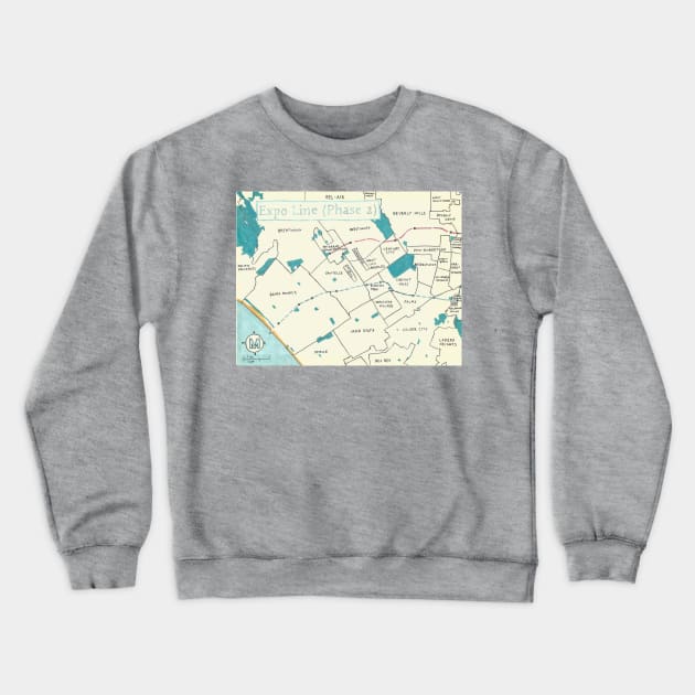 Expo Line (Phase 2) Crewneck Sweatshirt by PendersleighAndSonsCartography